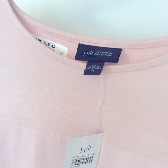 NWT J.Jill Mixed-Media A-Line Tunic in Rosewater - Picture 3 of 4